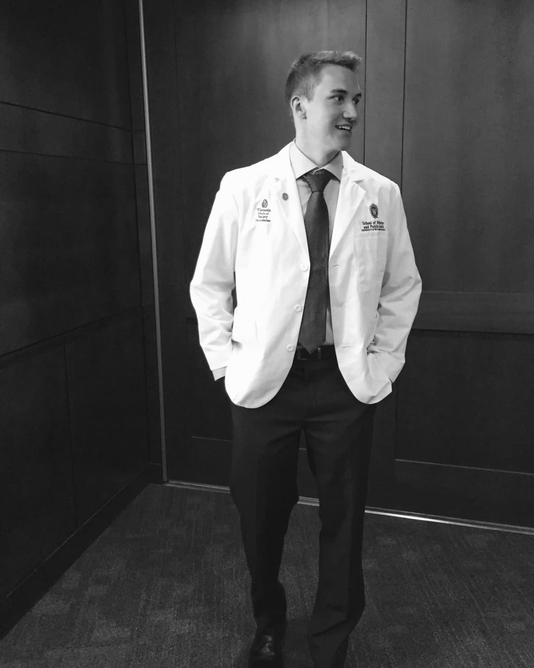 Drew Porter, MD at his medical school white coat ceremony