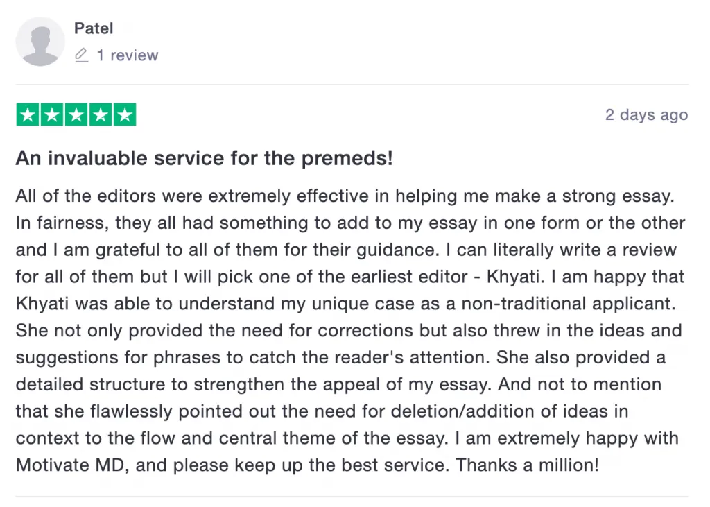 Motivate MD Trustpilot Review