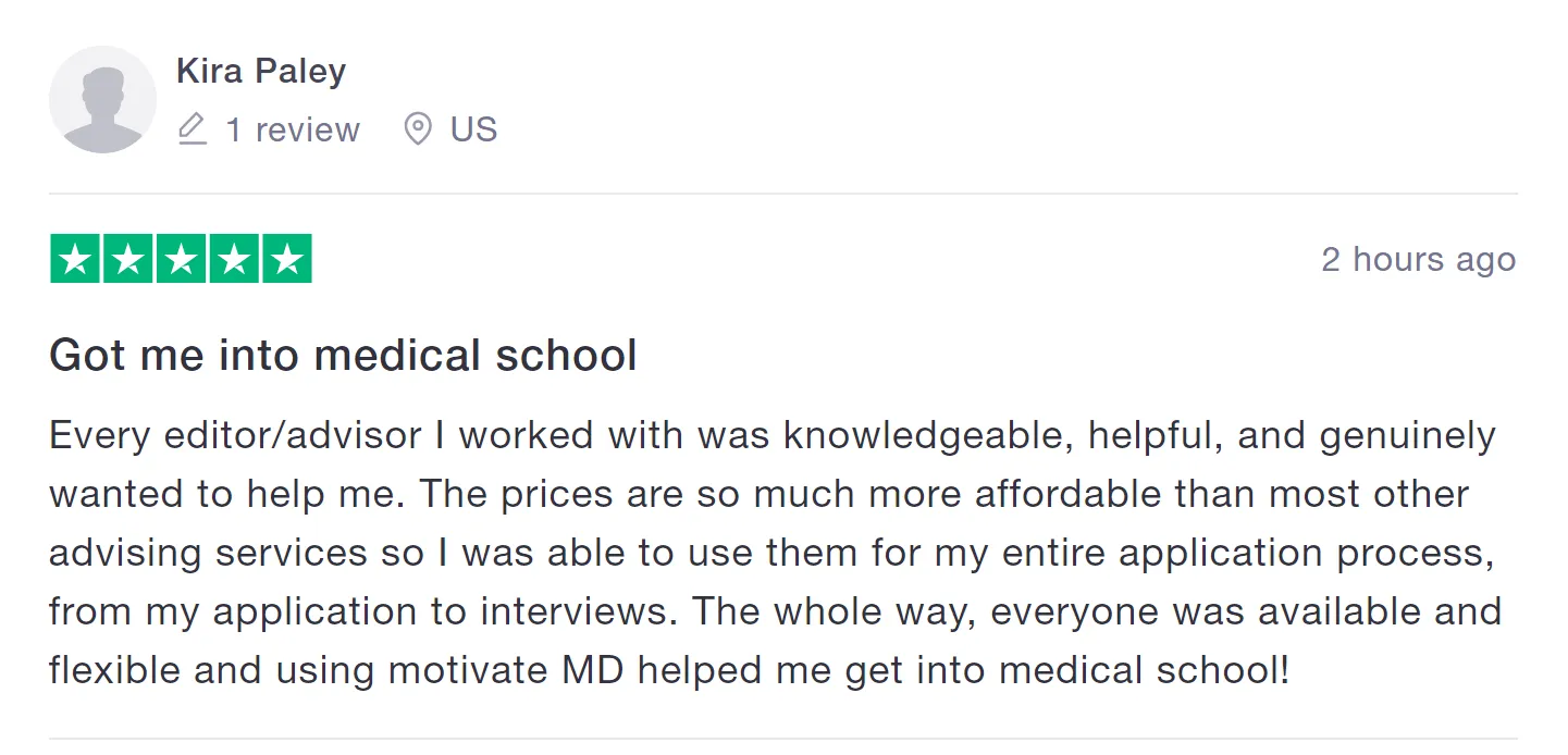5 Star Motivate MD Review Advising