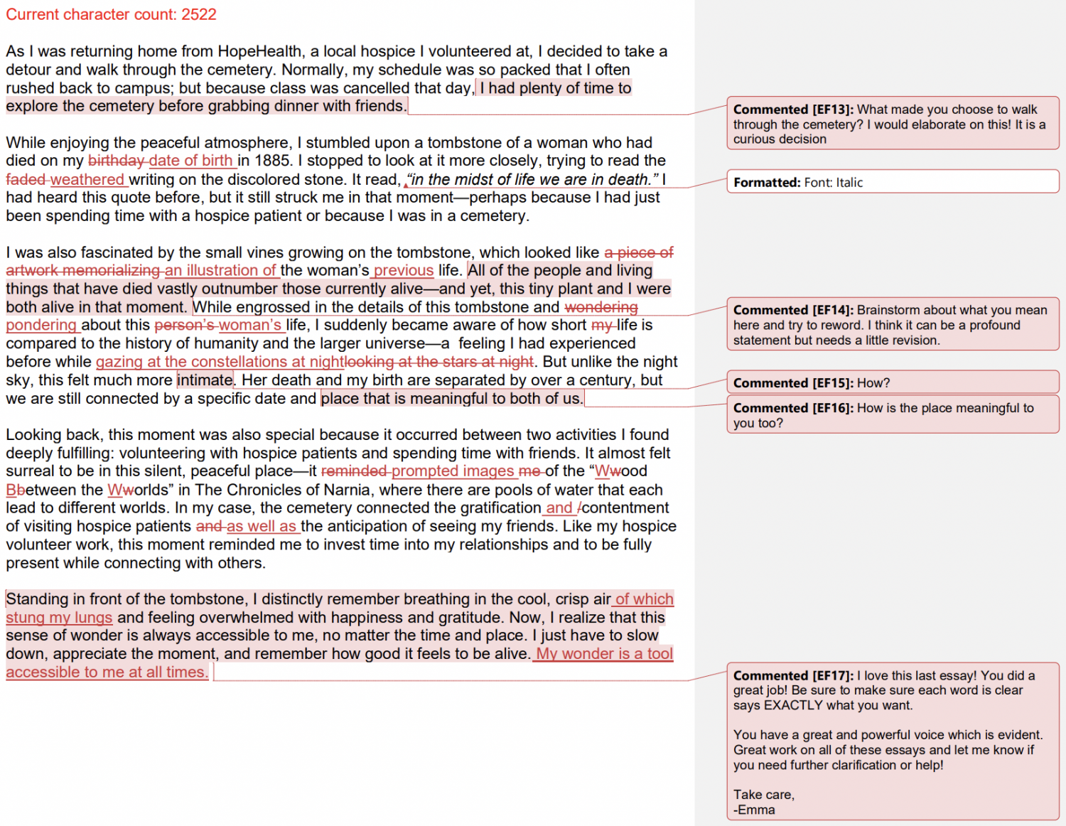 Medical School Secondary Essay Review Example